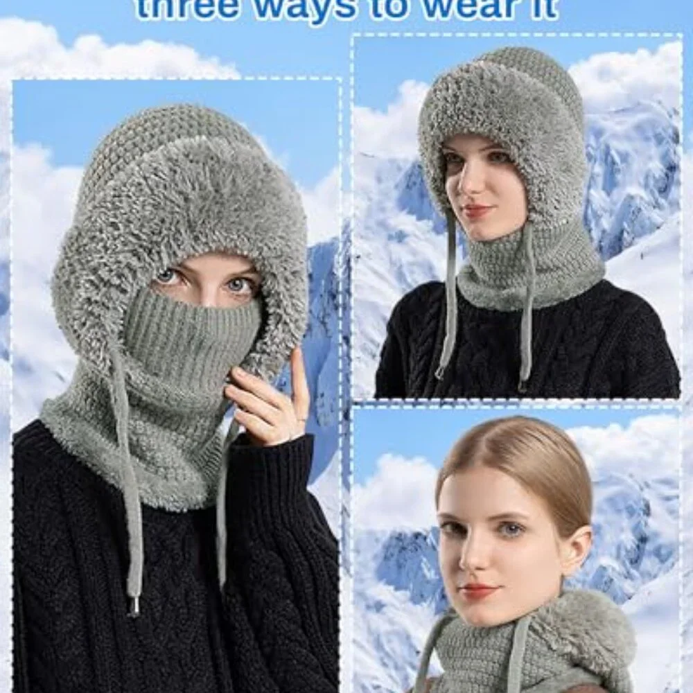 Thermal Windproof Balaclava Ski Mask Fleece Lined Winter Sports Essential - Picture 5 of 8